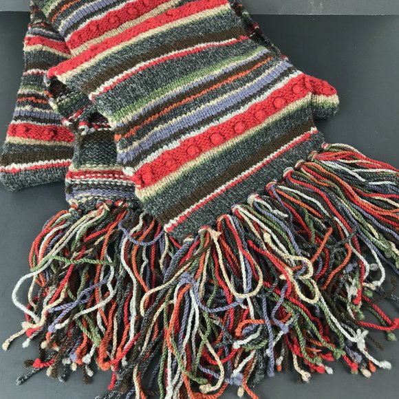 J Jill Wool stripe scarf, 96" in length